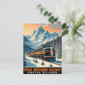 The Empire Builder Vintage Train ポストカード (スタンド正面)