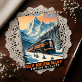 The Empire Builder Vintage Train ポストカード