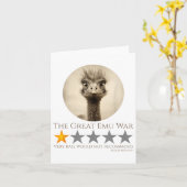 The Emu 素晴らし War – オーストラリアの歴史ミーム カード (黄色い花)