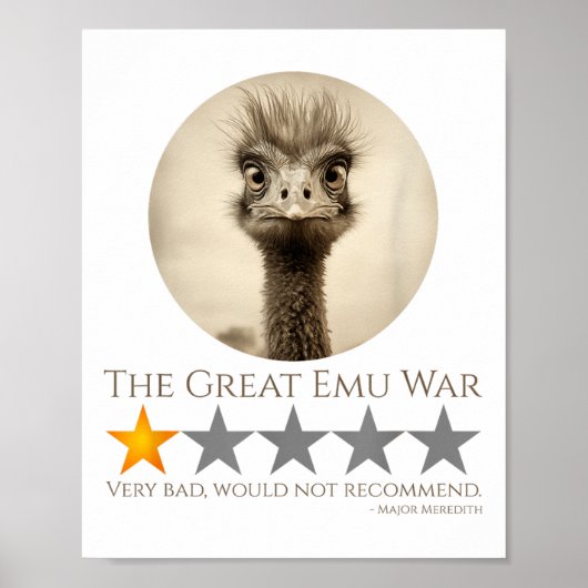 The Emu 素晴らし War – オーストラリアの歴史ミーム ポスター (正面)