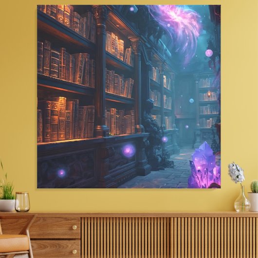 The Enchanted Library キャンバスプリント (インサイチュ (リビング))