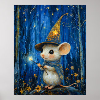 The Enchanted Magician Mouse Fantasy Art ポスター