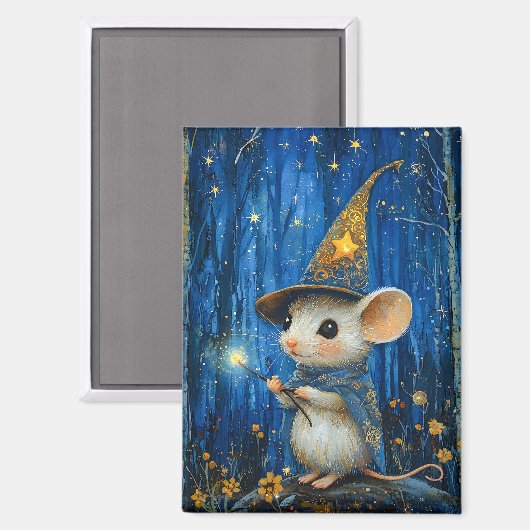 The Enchanted Magician Mouse Fantasy Art マグネット (正面/裏面)