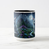 The Enchanted Moonlight Cat Ceramic Mug ツートーンマグカップ (中央)