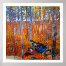 The Enchanted Woods - A Faerie tale - collage art ポスター