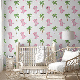 The Enchanting Pink Jungle Dinosaur 壁紙