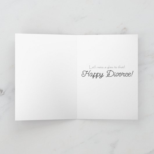 The End of an Error Beer Divorce Card カード (内部)