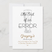 The End of an Error Beer Divorce Party 招待状 (正面)