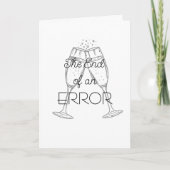 The End of an Error Champagne Divorce Card カード (正面)