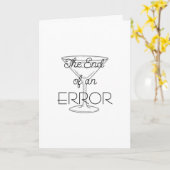 The End of an Error Martini Divorce Card カード (黄色い花)