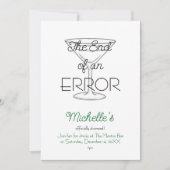 The End of an Error Martini Divorce Party 招待状 (正面)