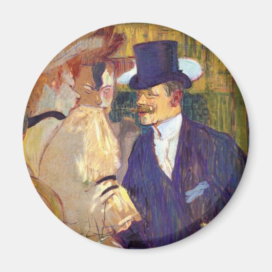 The Englishman by Toulouse Laurec, Artヴィンテージ マグネット (正面)