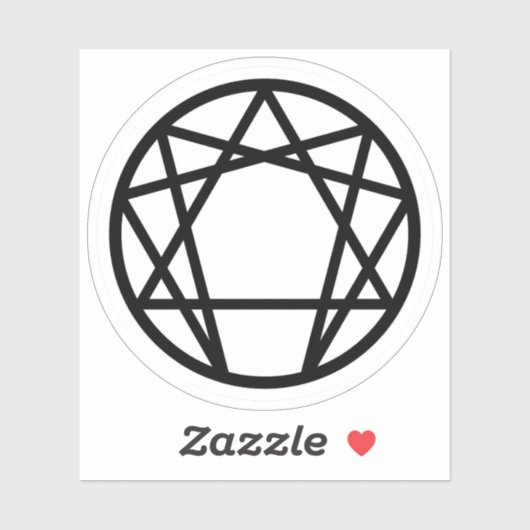 The Enneagram (black on white) シール (シート)