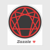 The Enneagram (red on black) シール (シート)
