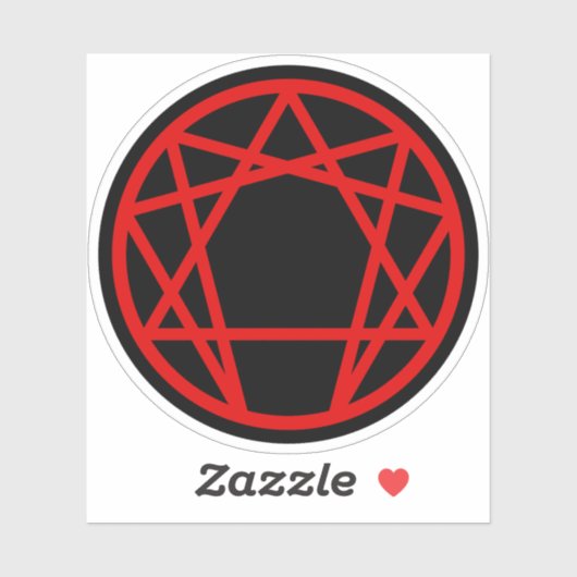The Enneagram (red on black) シール (シート)
