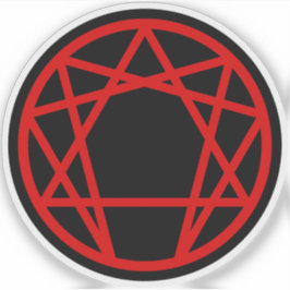The Enneagram (red on black) シール