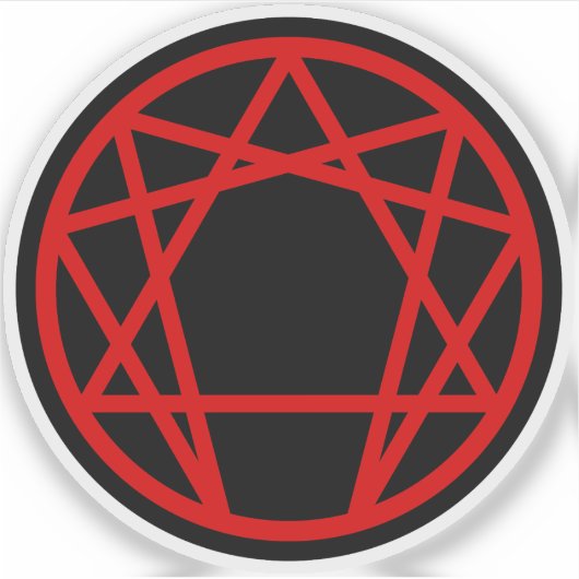 The Enneagram (red on black) シール (正面)