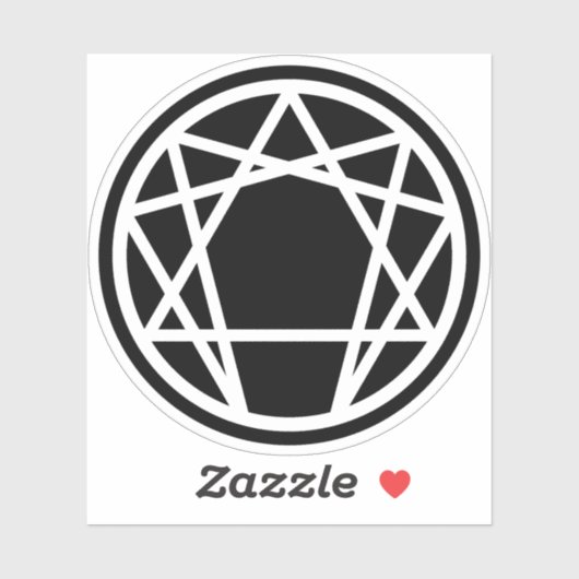 The Enneagram (white on black) シール (シート)