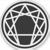 The Enneagram (white on black) シール (正面)