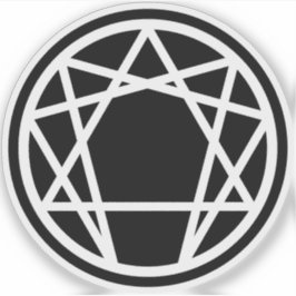 The Enneagram (white on black) シール