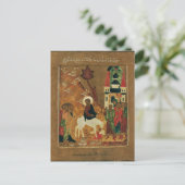The Entry into Jerusalem Orthodox Christian Icon ポストカード (スタンド正面)