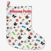 The Epic Cat Headsコレクション ラージクリスマスストッキング (正面)