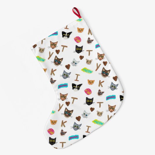 The Epic Cat Headsコレクション ラージクリスマスストッキング (裏面 (吊り時))