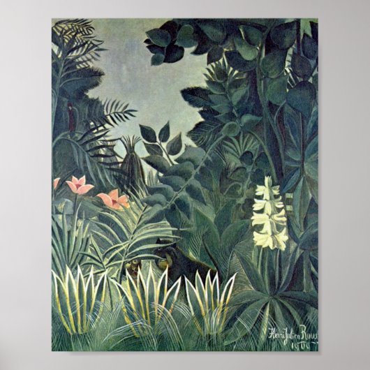 The Equatorial Jungle by Henri Rousseau ポスター (正面)