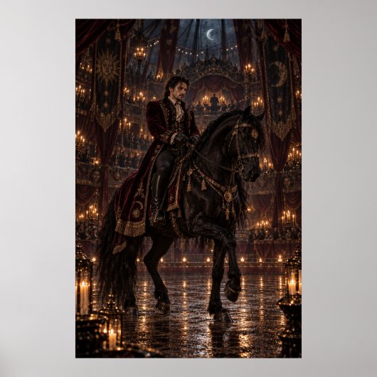 The Equestrian | Gothic Circus Fine Art Poster ポスター (正面)