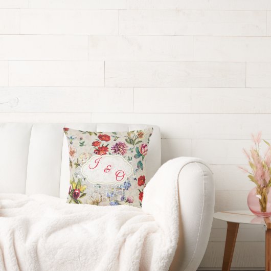 The-Eraビクトリアンフローラ水彩創造 クッション (ソファ)