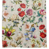 The-Eraビクトリアンフローラ水彩創造 シャワーカーテン (正面)