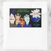 The Erica Crooks Show: Planet? Get back to work! 長方形シール (バッグ)