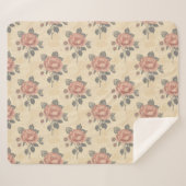 The essence of blooming grace pattern シェルパブランケット (正面(横))