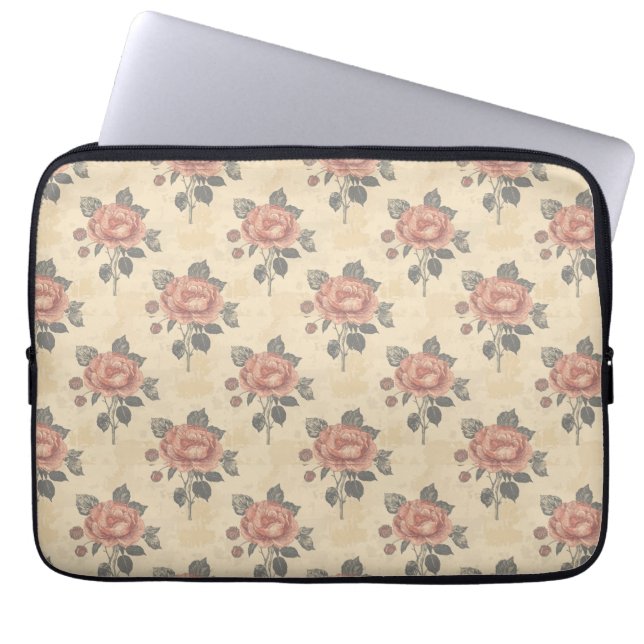 The essence of blooming grace pattern ラップトップスリーブ (正面)
