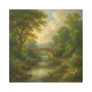 The Eternal Arch: Romantic Twilight Over the River メタルプリント