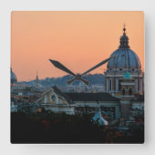The Eternal Beauty of Rome スクエア壁時計 (正面)