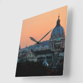 The Eternal Beauty of Rome スクエア壁時計 (傾斜)