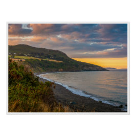 The Evening Glow of Greystones Coast ポスター