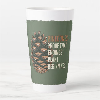  The Evergreen Promise - Pine cone design カフェラテマグ