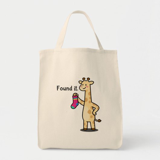 The "Everything Finder" Giraffe Canvas Tote Bag トートバッグ (正面)