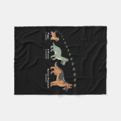 The Evolution Of A German Shepherd - Dog Owner Pet フリースブランケット (正面(横))