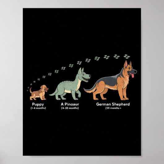 The Evolution Of A German Shepherd - Dog Owner Pet ポスター (正面)
