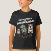 The Evolution Of An English Bulldog Funny  Tシャツ (正面)