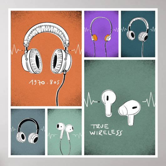 The evolution of headphones ポスター (正面)