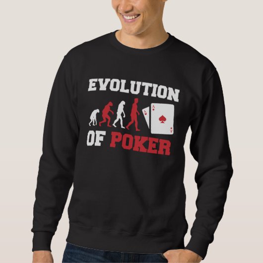 The Evolution Of Poker Pocket Aces Poker スウェットシャツ (正面)