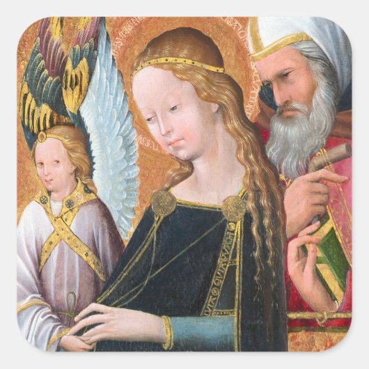 The Expectant Madonna with Saint Joseph スクエアシール (正面)