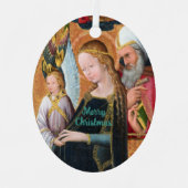 The Expectant Madonna with Saint Joseph Oval メタルオーナメント (正面)