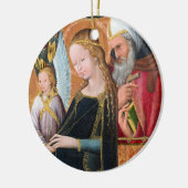 The Expectant Madonna with Saint Joseph Round セラミックオーナメント (左)
