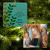 The Expectant Madonna with Saint Joseph Square セラミックオーナメント