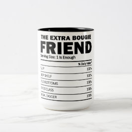 The Extra Bougie おもしろい Friend Nutrition Facts ツートーンマグカップ